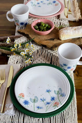 Retired Breezy Floral Classic Rim 9 Inch Luncheon Plate