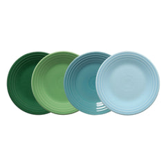Mixed Aegean Classic Rim 9 Inch Luncheon Plate, Set of 4