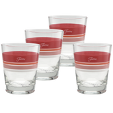 Sunset Horizon Edgeline Tapered Double Old Fashion Glass Mixed – Set of 4