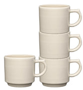 Linen 16 OZ Set of 4 Stackable Mug Set