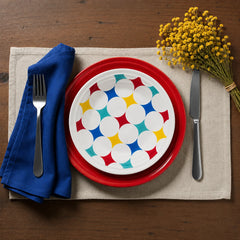 Fiesta Vibrant Kaleido Circles Classic Rim 9 Inch Luncheon Plate