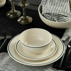Black Band Classic Bistro 3-Piece Place Setting, Service For 1