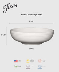 Bistro Coupe 9 5/8 Inch Large Bowl 68 OZ