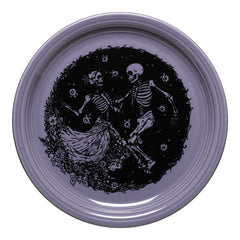 Skeleton Duet Lavender Bistro Coupe 9 Inch Luncheon Plate