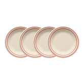 Americana Scarlet Band Set of 4 Classic Rim 7 1/4-Inch Salad Plates