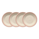 Americana Scarlet Band Set of 4 Classic Rim 9 Inch Luncheon Plate