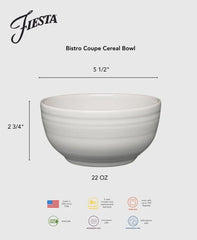Botanical Floral Sky Bistro Coupe 5 1/2 Inch Cereal Bowl 22 OZ