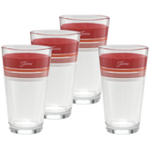 Horizon Sunset 16 oz. Edgeline Cooler Glass Mixed - Set of 4
