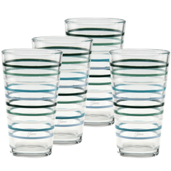 16 oz. Fiesta Aegean Thin Stripe Cooler Glass - Set of 4