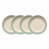 Americana Jade Band Set of 4 Classic Rim 7 1/4-Inch Salad Plates