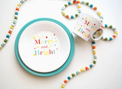 Merry and Bright 15 OZ Tapered Mug