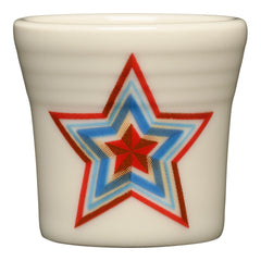 Americana Scarlet Faceted Star 1 1/2, OZ Ceramic Shot Glass