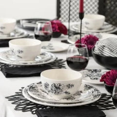 Botanical Floral Black 16oz Stackable Mug