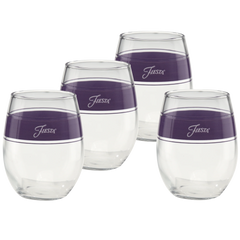Lavender 15 oz. Frame Stemless Glass – Set of 4