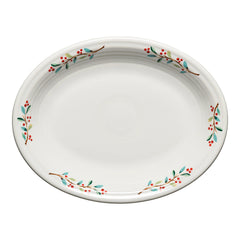 Retired Holly Berry Christmas 11 5/8 Inch Medium Oval Serving Platter