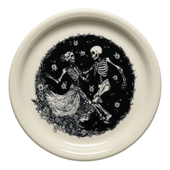 Skeleton Duet Linen Bistro Coupe 9 Inch Luncheon Plate