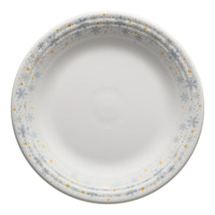 White Snowflake Classic Rim 10 1/2 Inch Dinner Plate