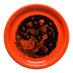 Skeleton Duet Poppy Bistro Coupe 9 Inch Luncheon Plate
