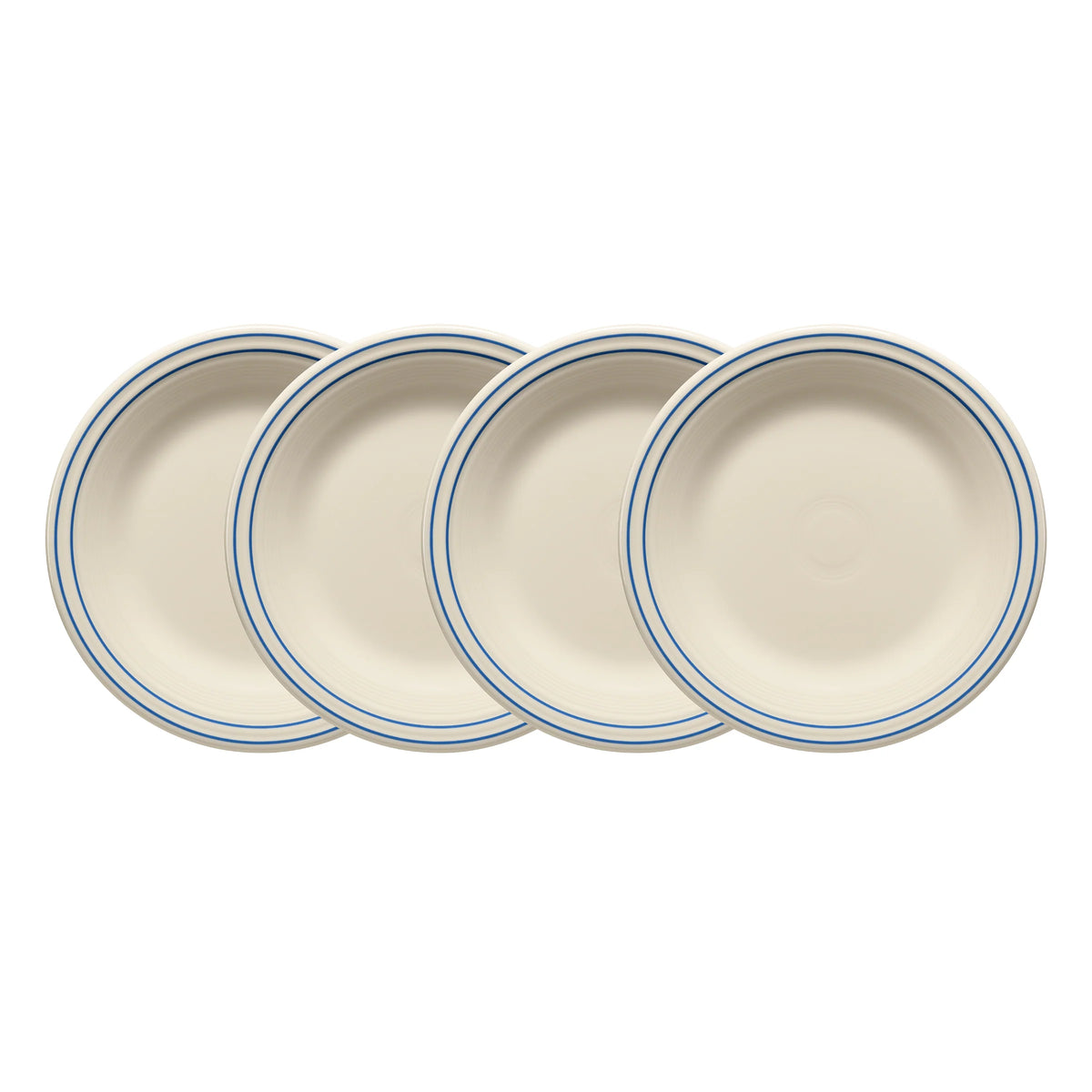 Americana Lapis Band Set of 4 Classic Rim 10 1/2-Inch Dinner Plates