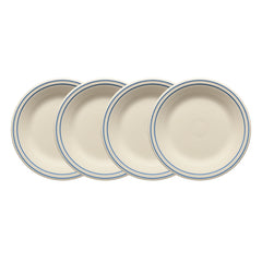 Americana Lapis Band Set of 4 Classic Rim 10 1/2-Inch Dinner Plates