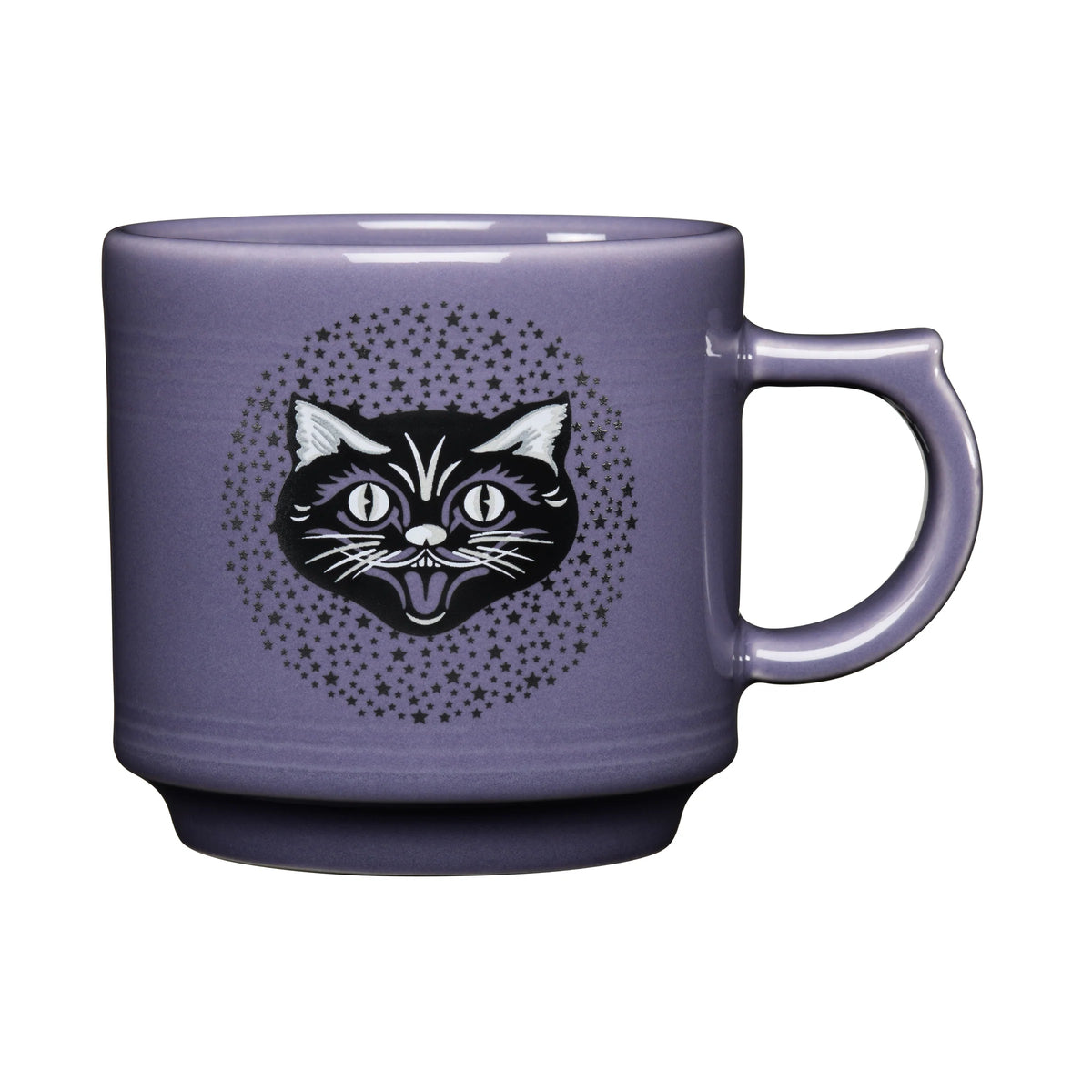 Black Cat Lavender 16 OZ Stackable Mug