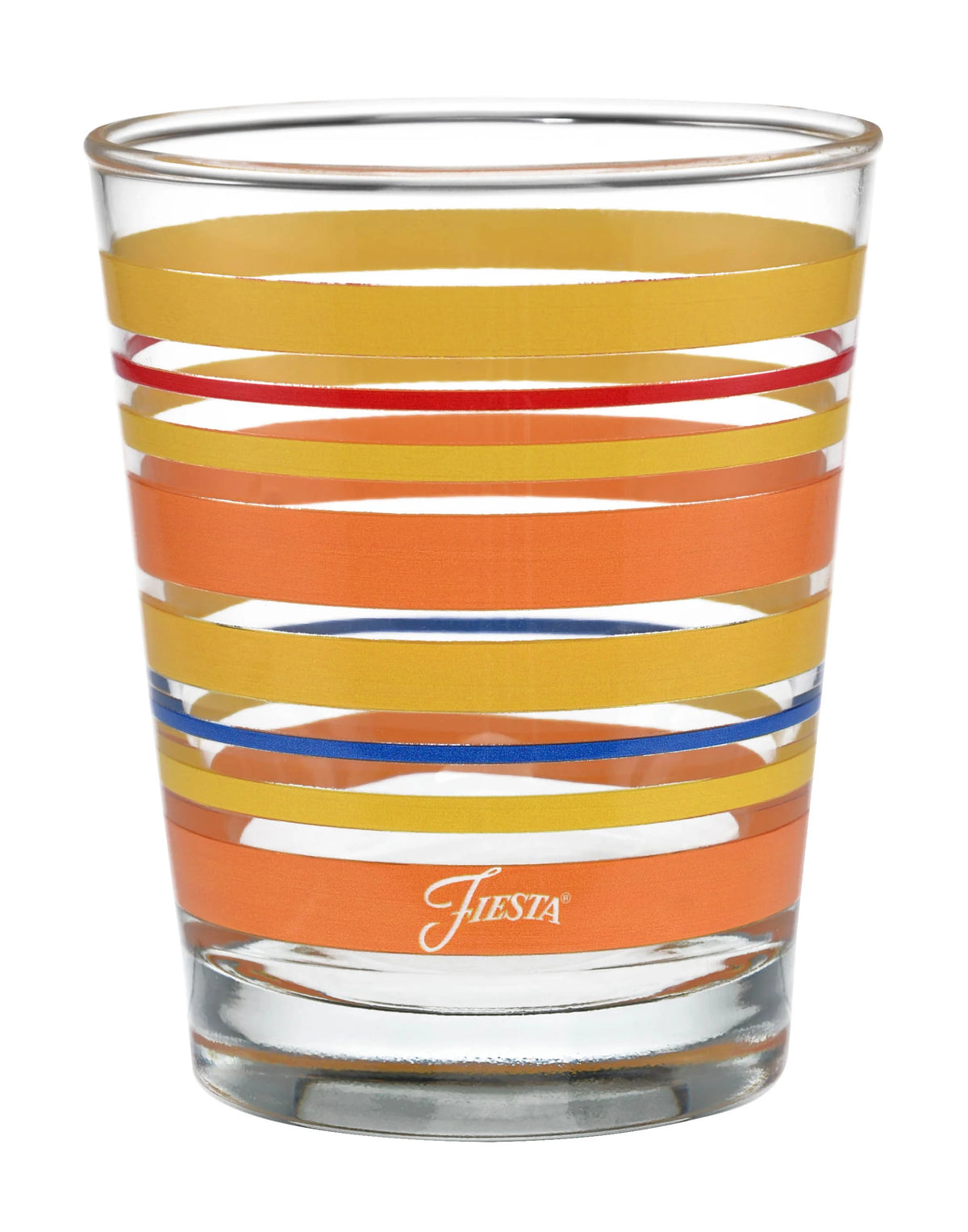 Retired 15 oz. Fiesta® Sienna Sunset Stripes Tapered Double Old Fashion – Set of 4