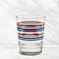Fiesta Americana Thin Stripe 15 oz. Tapered Double Old Fashion - Set of 4