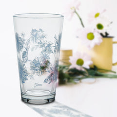 Botanical Floral 16 oz. Cooler Glass - Set of 4