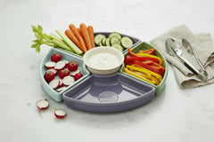 Lavender Bloom Mixed Color 5-Piece Entertaining Set 8 1/5 Inch