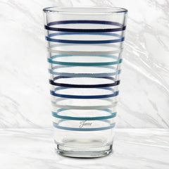 16 oz. Fiesta Coastal Blues Thin Stripe Cooler Glass - Set of 4
