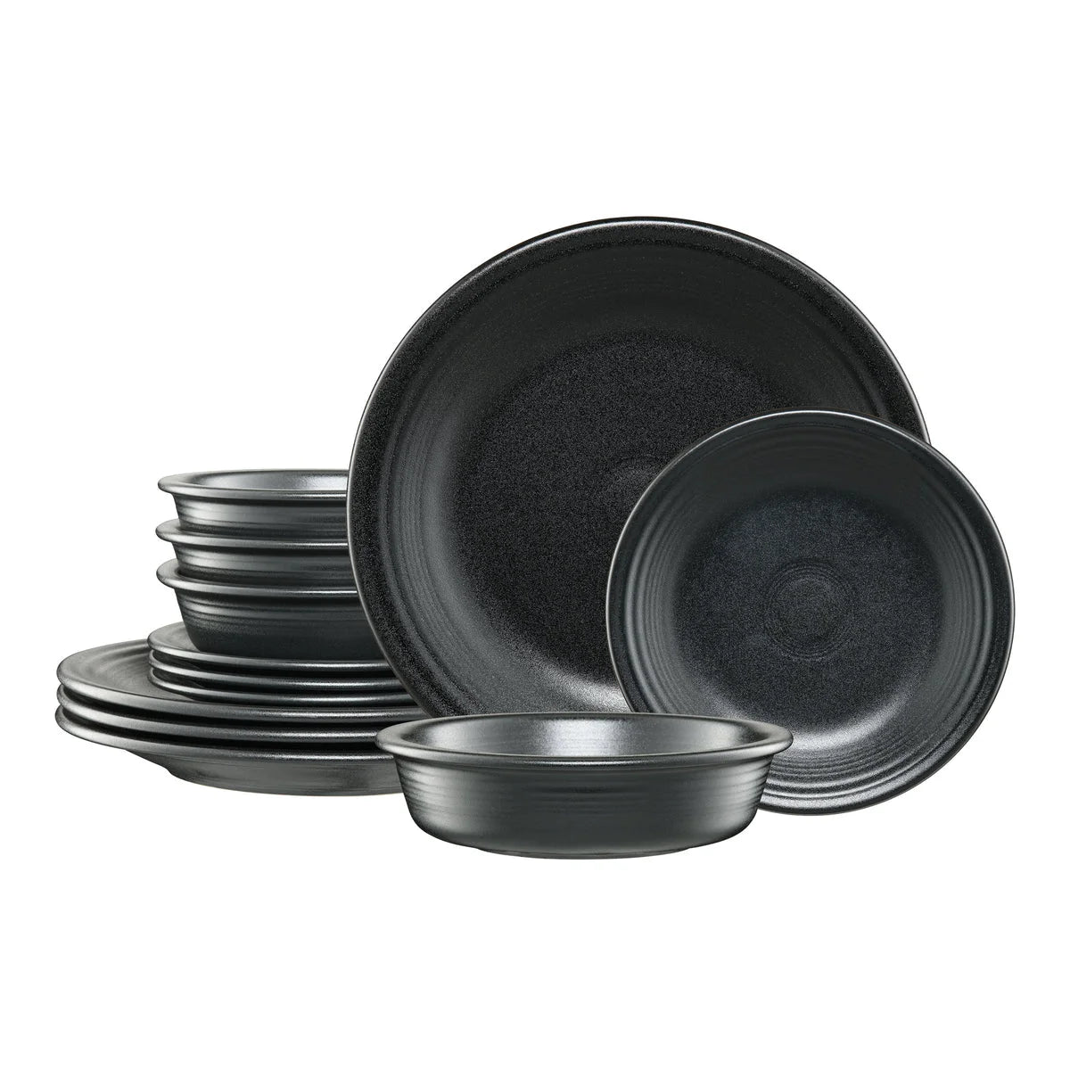 Classic Rim 12-Piece Dinnerware Set, Service for 4, Foundry