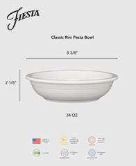 Classic Rim 8 3/8 Inch Pasta Bowl 34 OZ