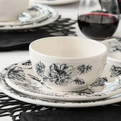 Botanical Floral Black 16oz Stackable Mug