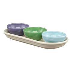 Lavender Bloom Mixed Color 4-Piece Condiment Set