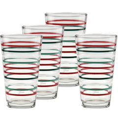 16 oz. Fiesta Americana Thin Stripe Cooler Glass - Set of 4