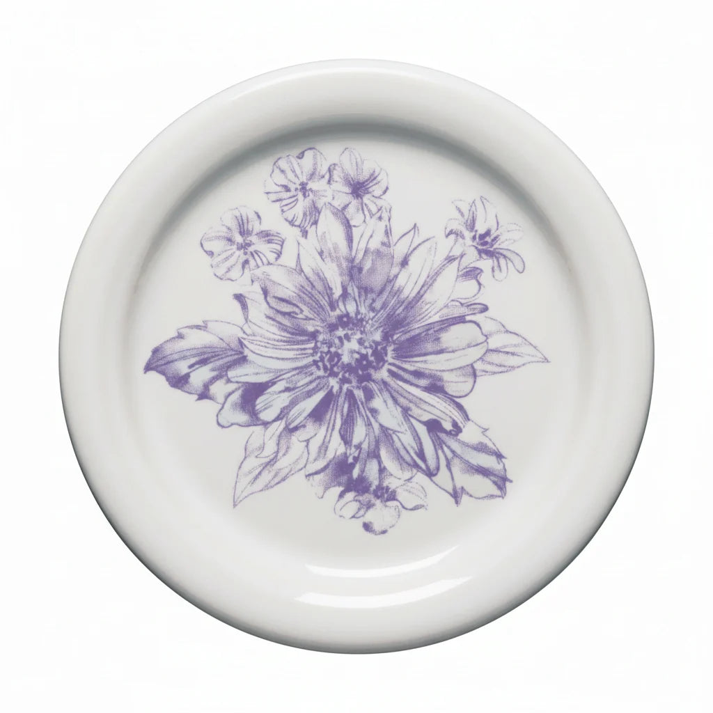 Botanical Floral Lavender 4 3/8 Inch Coaster and Mug Cover