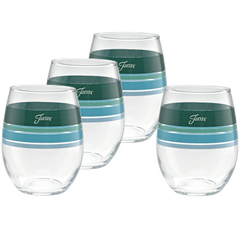 Mixed Aegean 15 oz. Edgeline Stemless Wine – Set of 4