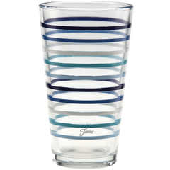 16 oz. Fiesta Coastal Blues Thin Stripe Cooler Glass - Set of 4