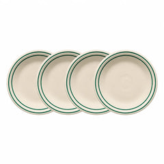Americana Jade Band Set of 4 Classic Rim 10 1/2-Inch Dinner Plates