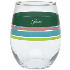 Retired 15 oz. Fiesta® Edgeline Stemless Wine Tropical – Set of 4