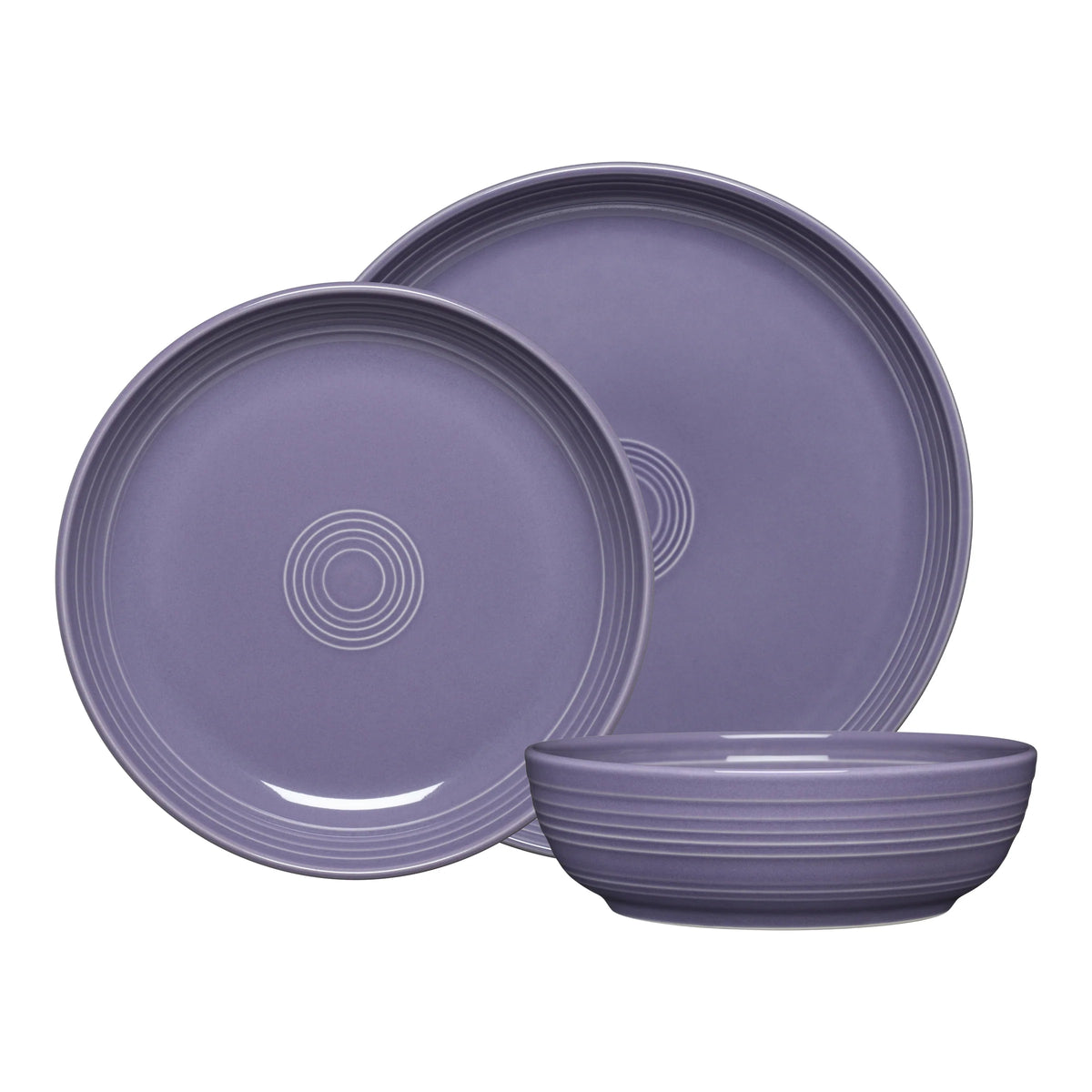 Lavender Coupe Bowl 3-Piece Place Setting