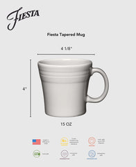 White 15 OZ Set of 4 Tapered Mugs
