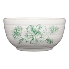 Botanical Floral Jade Bistro Coupe 5 1/2 Inch Cereal Bowl 22 OZ