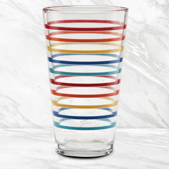 16 oz. Fiesta Vibrant Thin Stripe Cooler Glass - Set of 4