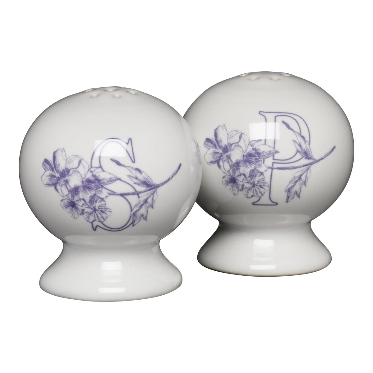 Botanical Floral Lavender 2 5/8 Inch Salt and Pepper Shaker Set