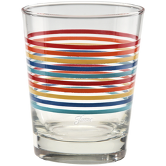 Fiesta Vibrant Thin Stripe 15 oz. Tapered Double Old Fashion - Set of 4