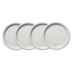 White Bistro Coupe 9 Inch Luncheon Plate, Set of 4