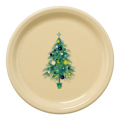 Retired Blue Christmas Tree Bistro Coupe 9 Inch Luncheon Plate