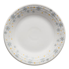 White Snowflake Classic Rim 9 Inch Luncheon Plate