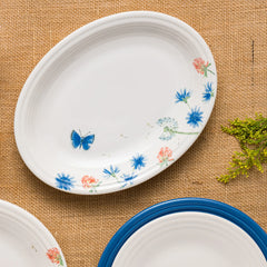 Retired Breezy Floral 11 5/8 Inch Medium Oval Serving Platter